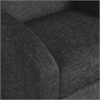 Serta Tracy Convertible Chair in Black Chenille Fabric Upholstery