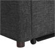 Serta Tracy Convertible Chair in Black Chenille Fabric Upholstery
