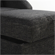 Serta Tracy Convertible Chair in Black Chenille Fabric Upholstery
