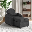 Serta Tracy Convertible Chair in Black Chenille Fabric Upholstery