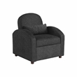 Serta Tracy Convertible Chair in Black Chenille Fabric Upholstery