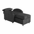 Serta Tracy Convertible Chair in Black Chenille Fabric Upholstery