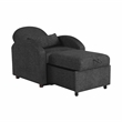 Serta Tracy Convertible Chair in Black Chenille Fabric Upholstery