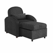 Serta Tracy Convertible Chair in Black Chenille Fabric Upholstery