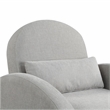 Serta Tracy Convertible Chair in Light Gray Chenille Fabric Upholstery