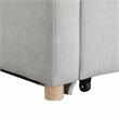 Serta Tracy Convertible Chair in Light Gray Chenille Fabric Upholstery