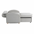Serta Tracy Convertible Chair in Light Gray Chenille Fabric Upholstery