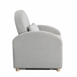 Serta Tracy Convertible Chair in Light Gray Chenille Fabric Upholstery