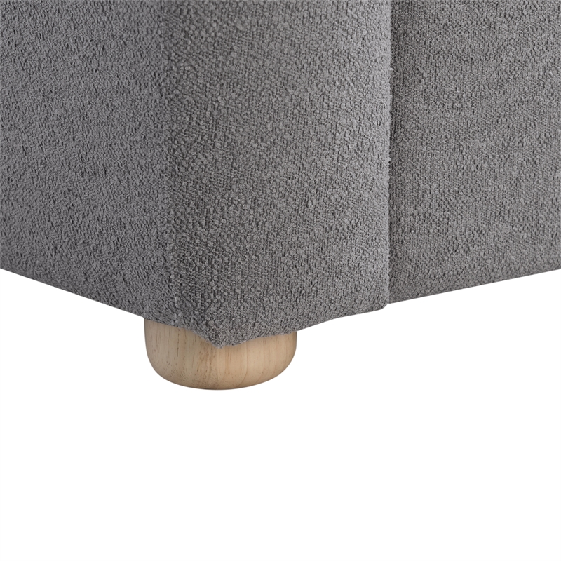 Studio Living Greenville Chair in Gray Boucle Fabric Upholstery