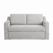 Serta Hathaway Convertible Loveseat in Beige Woven Fabric Upholstery