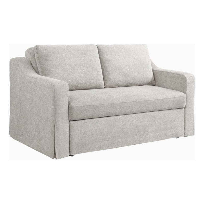 Serta Hathaway Convertible Loveseat in Beige Woven Fabric Upholstery