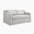 Serta Hathaway Convertible Loveseat in Beige Woven Fabric Upholstery