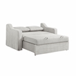 Serta Hathaway Convertible Loveseat in Beige Woven Fabric Upholstery