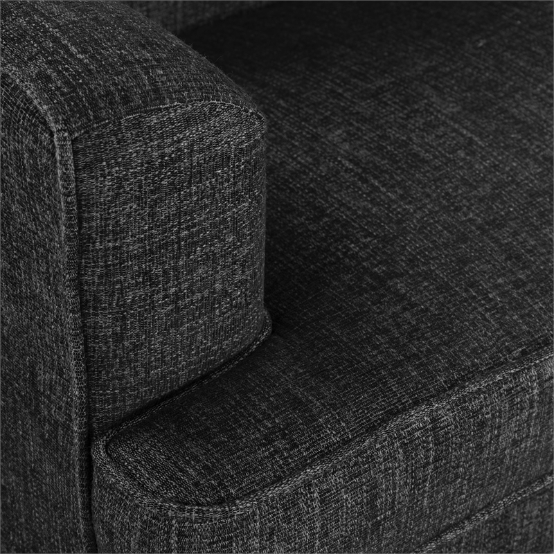 Serta Paulsen Convertible Sofa in Black Chenille Fabric Upholstery