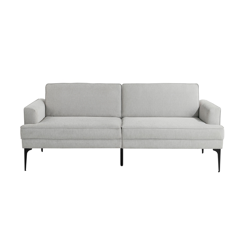 Serta Paulsen Convertible Sofa in Light Gray Chenille Fabric