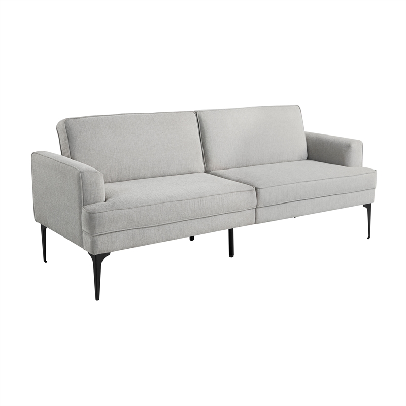 Serta Paulsen Convertible Sofa in Light Gray Chenille Fabric
