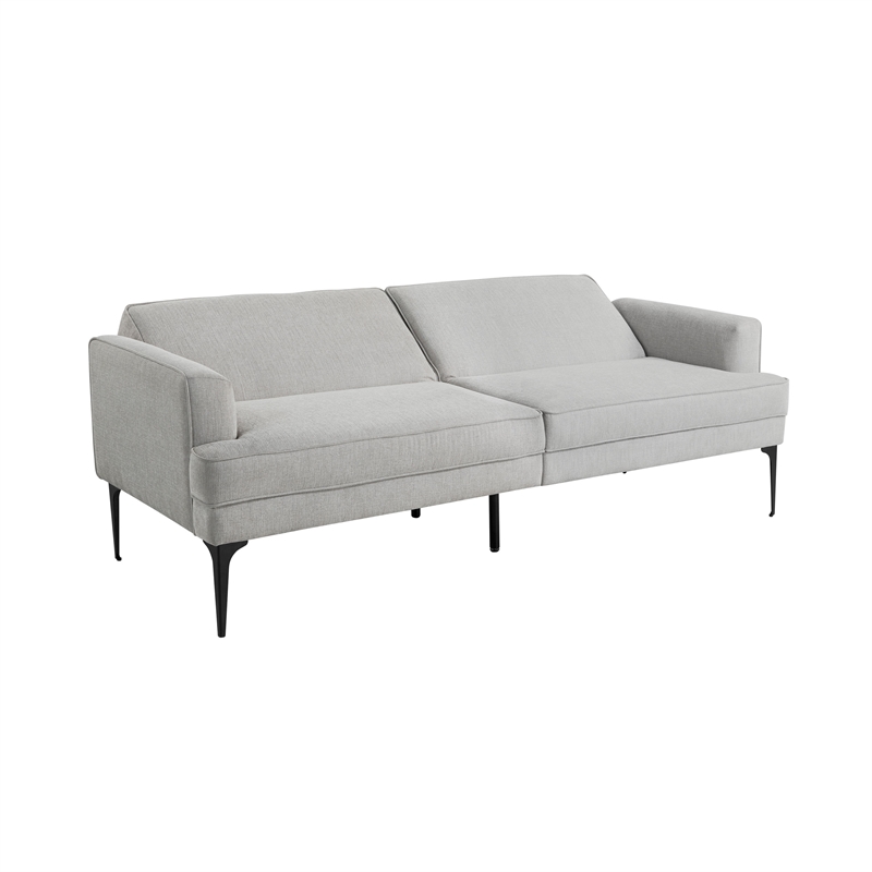Serta Paulsen Convertible Sofa in Light Gray Chenille Fabric