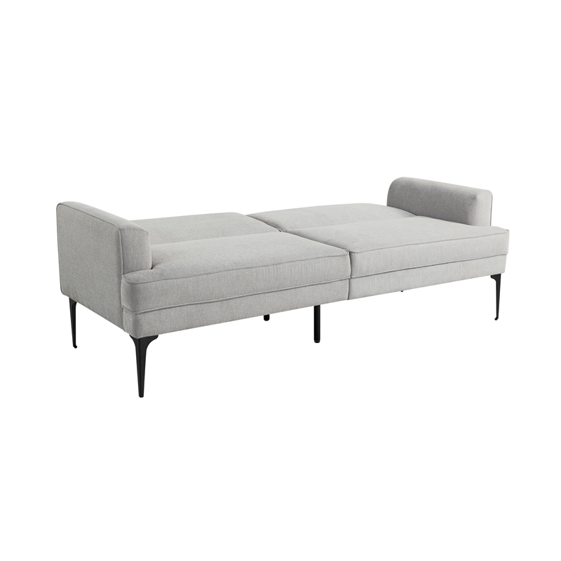 Serta Paulsen Convertible Sofa in Light Gray Chenille Fabric