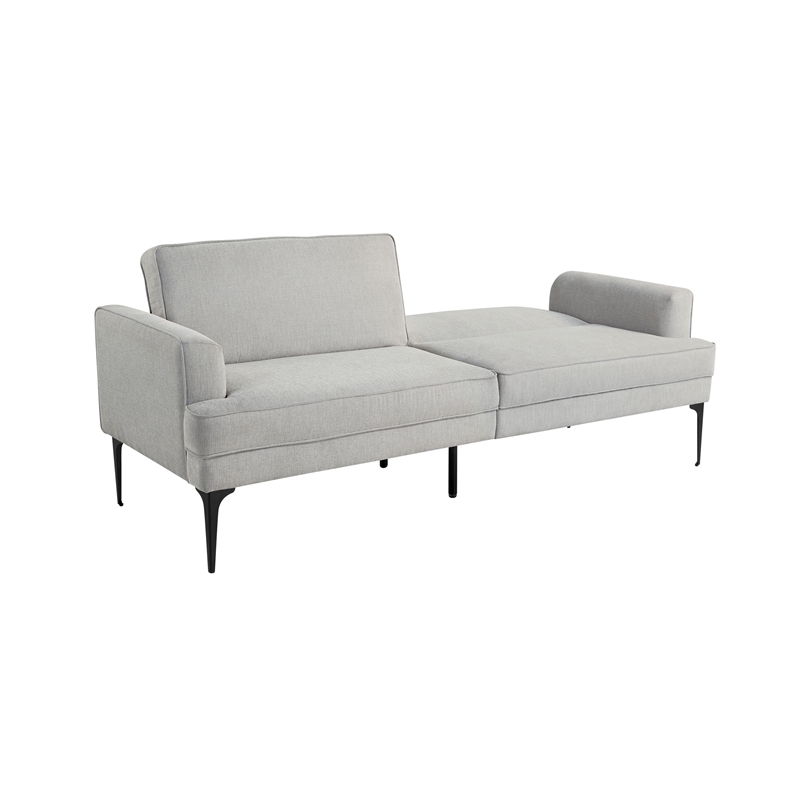 Serta Paulsen Convertible Sofa in Light Gray Chenille Fabric