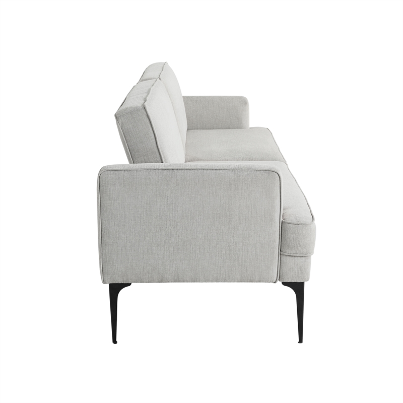 Serta Paulsen Convertible Sofa in Light Gray Chenille Fabric