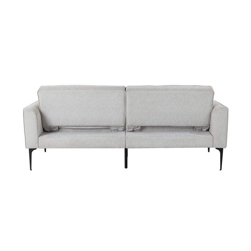 Serta Paulsen Convertible Sofa in Light Gray Chenille Fabric