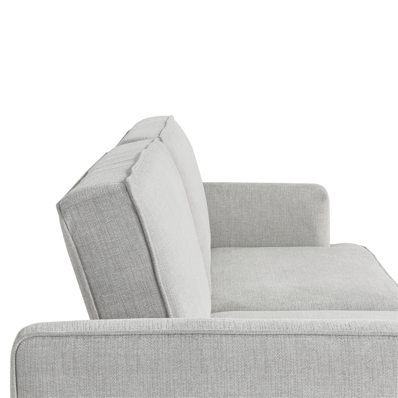 Serta Paulsen Convertible Sofa in Light Gray Chenille Fabric