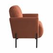 Studio Living Kensington Accent Chair in Rust Velvet Fabric Upholstery