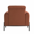 Studio Living Kensington Accent Chair in Rust Velvet Fabric Upholstery