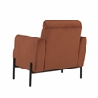 Studio Living Kensington Accent Chair in Rust Velvet Fabric Upholstery