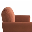 Studio Living Kensington Accent Chair in Rust Velvet Fabric Upholstery