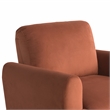 Studio Living Kensington Accent Chair in Rust Velvet Fabric Upholstery