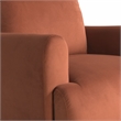 Studio Living Kensington Accent Chair in Rust Velvet Fabric Upholstery