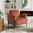 Studio Living Kensington Accent Chair in Rust Velvet Fabric Upholstery