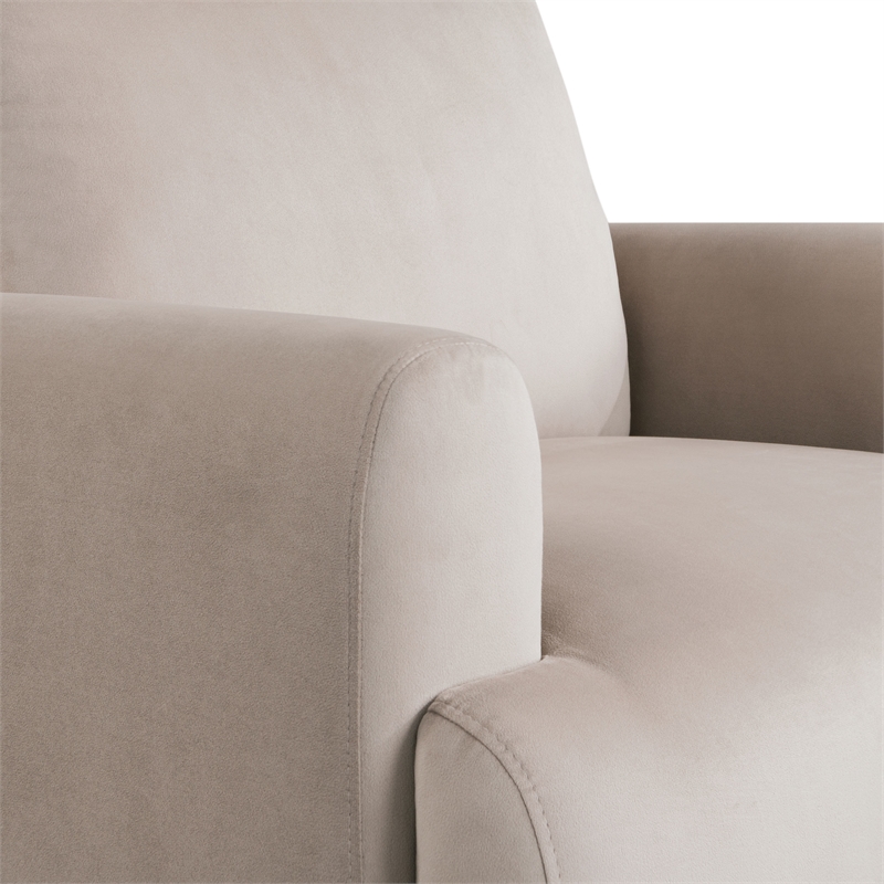 Studio Living Kensington Accent Chair in Taupe Velvet Fabric