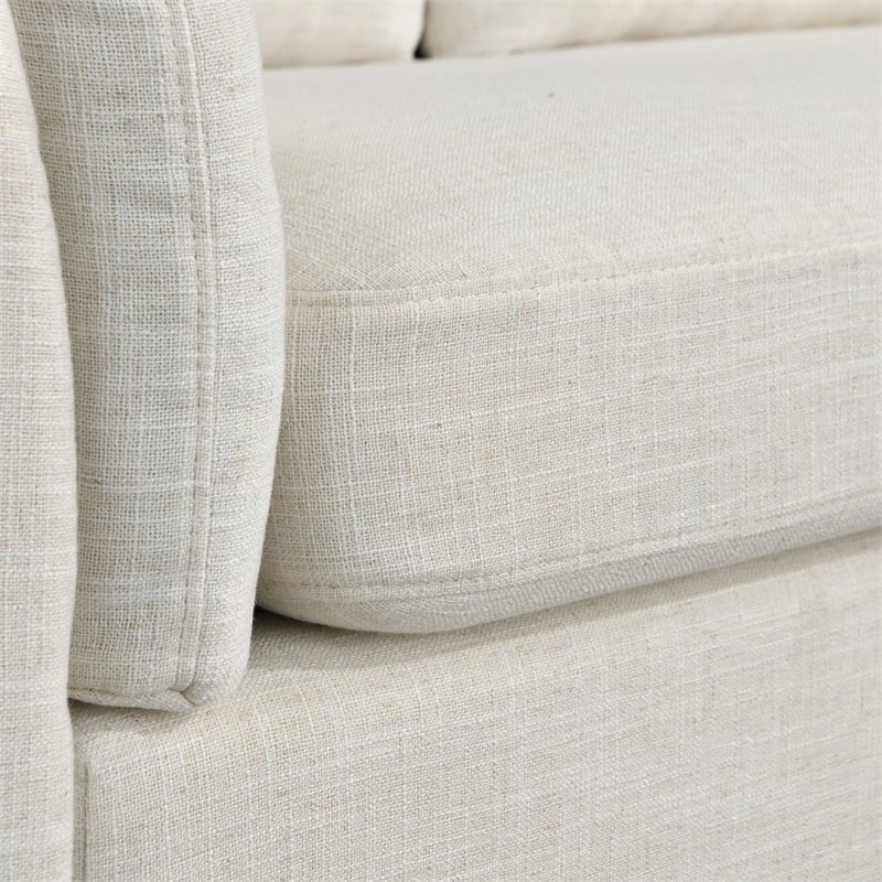 LifeStyle Solutions Studio Living Statham Sofa in Cream Woven Fabric Upholstery