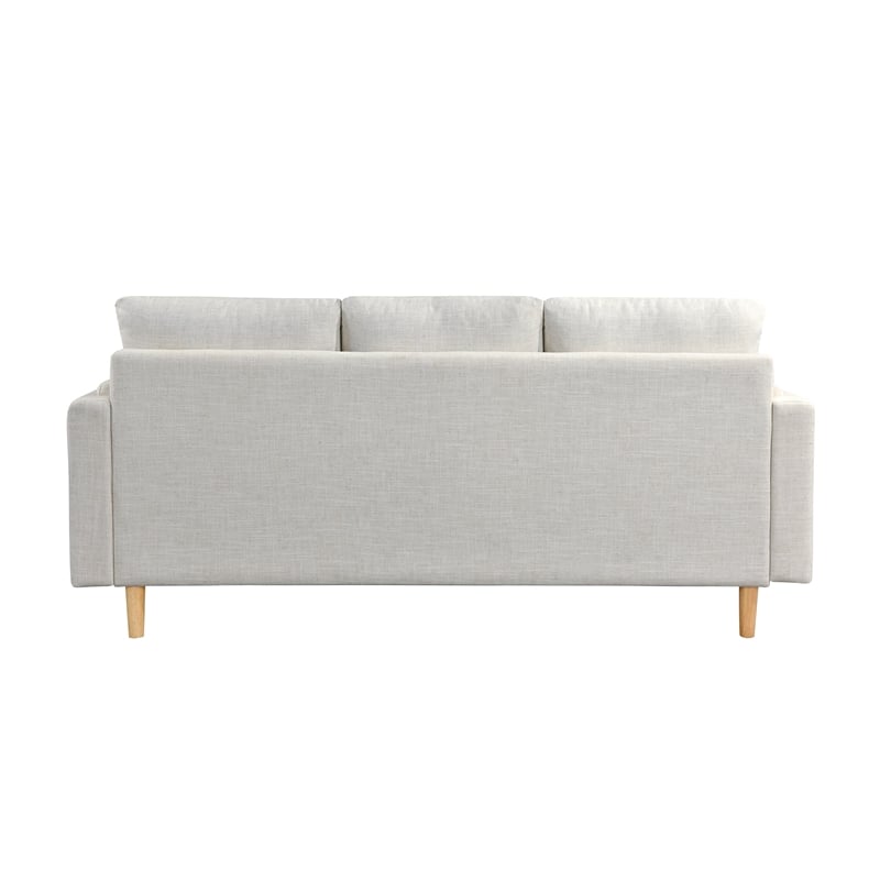 LifeStyle Solutions Studio Living Statham Sofa in Cream Woven Fabric Upholstery