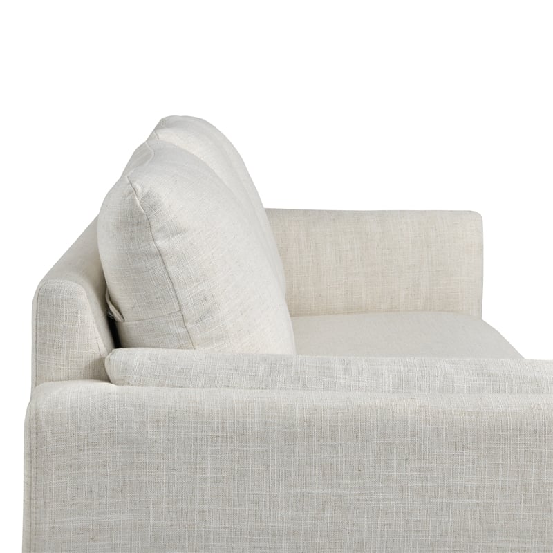 LifeStyle Solutions Studio Living Statham Sofa in Cream Woven Fabric Upholstery