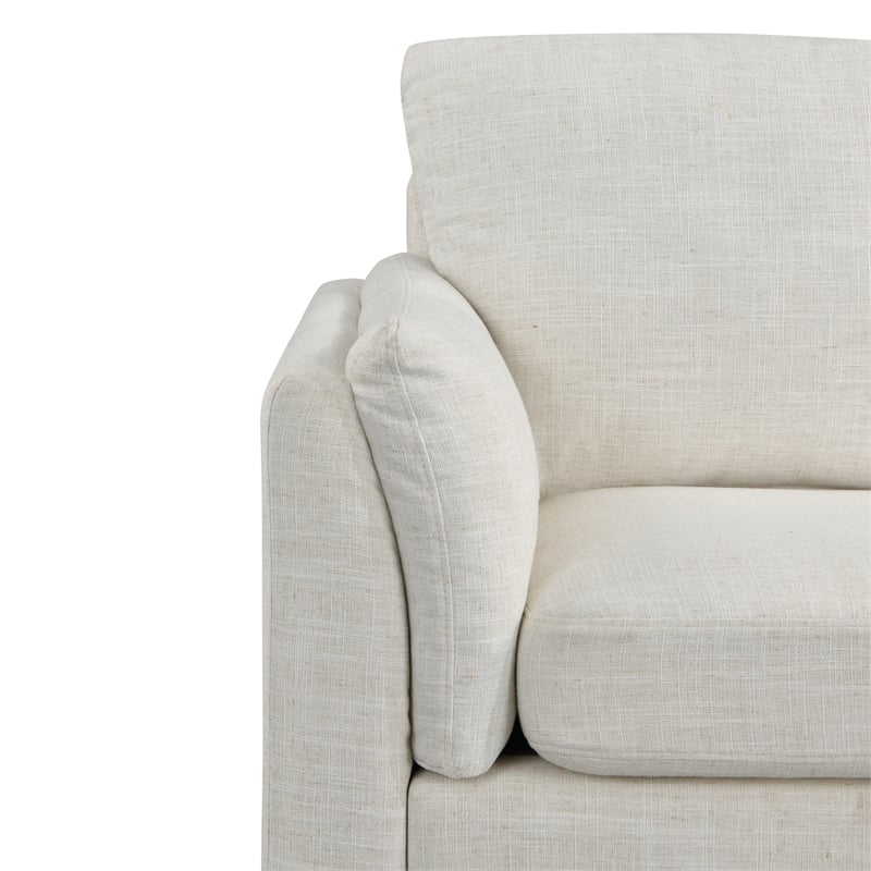 LifeStyle Solutions Studio Living Statham Sofa in Cream Woven Fabric Upholstery