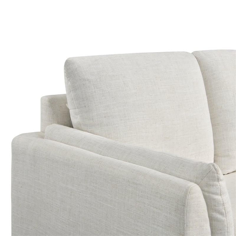 LifeStyle Solutions Studio Living Statham Sofa in Cream Woven Fabric Upholstery