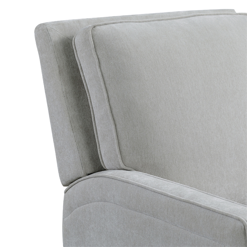 Relax A Lounger Sarina Pushback Recliner in Light Gray Woven Fabric Upholstery