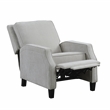 Relax A Lounger Sarina Pushback Recliner in Light Gray Woven Fabric Upholstery