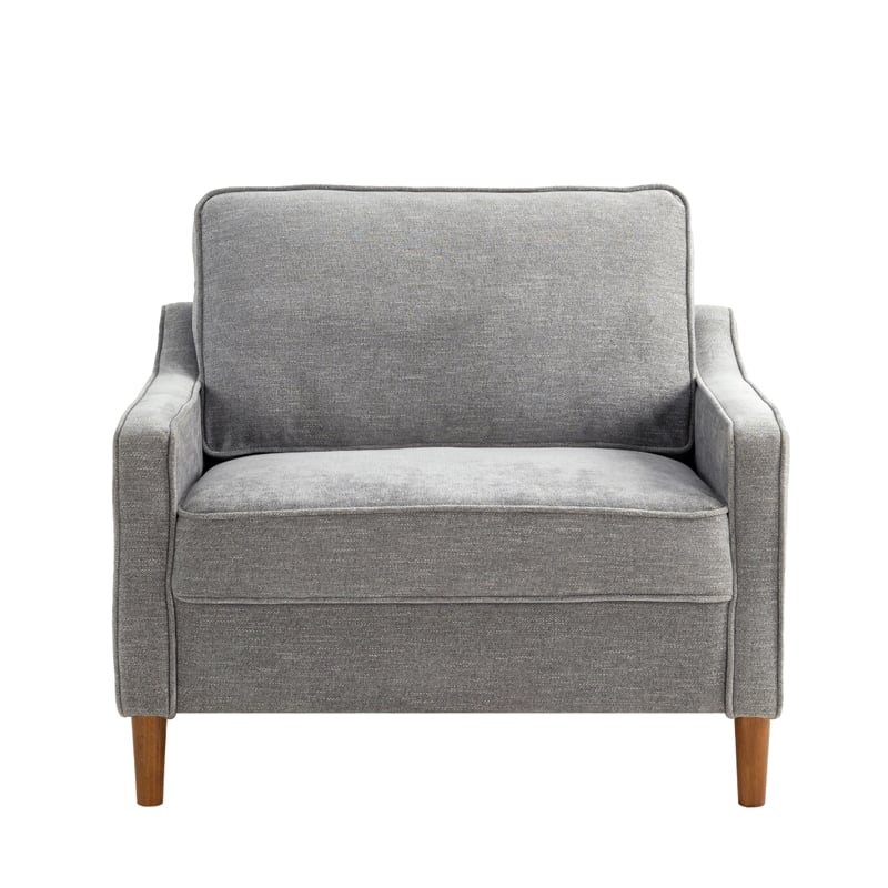 Studio Living Sorrento Arm Chair in Gray Woven Fabric Upholstery