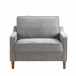 Studio Living Sorrento Arm Chair in Gray Woven Fabric Upholstery