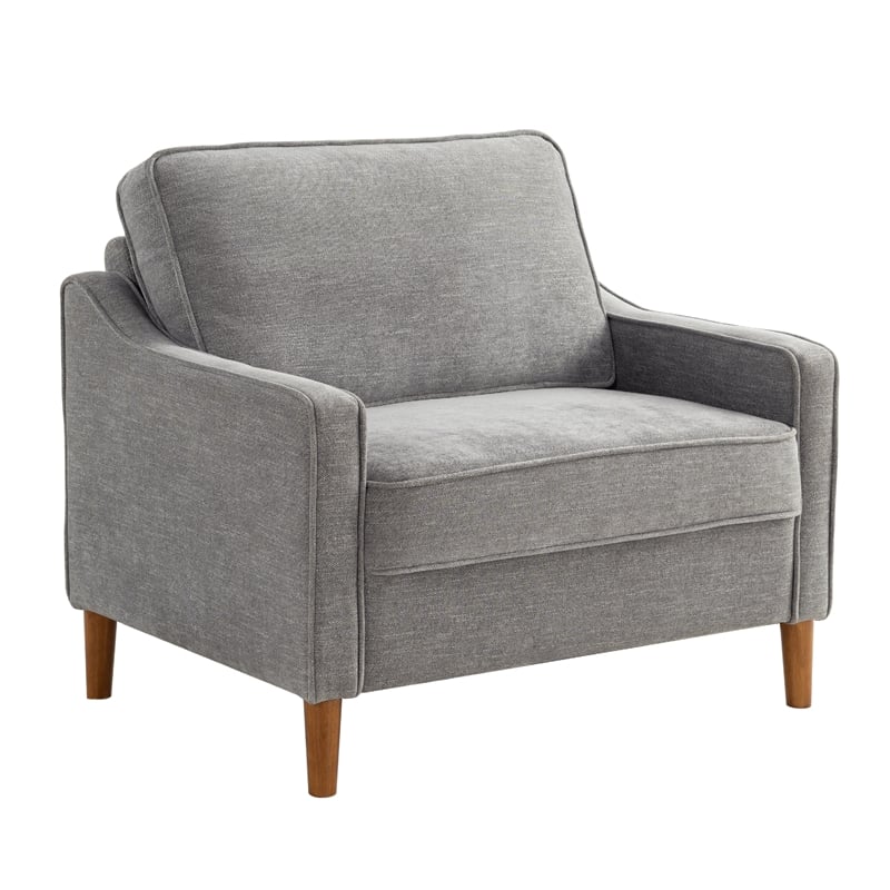 Studio Living Sorrento Arm Chair in Gray Woven Fabric Upholstery