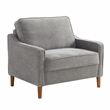 Studio Living Sorrento Arm Chair in Gray Woven Fabric Upholstery