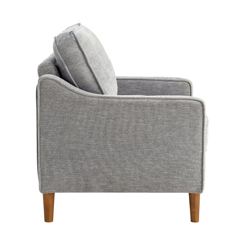 Studio Living Sorrento Arm Chair in Gray Woven Fabric Upholstery