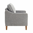 Studio Living Sorrento Arm Chair in Gray Woven Fabric Upholstery