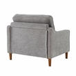 Studio Living Sorrento Arm Chair in Gray Woven Fabric Upholstery