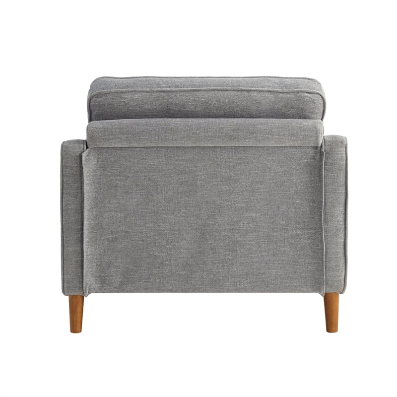 Studio Living Sorrento Arm Chair in Gray Woven Fabric Upholstery