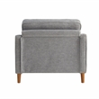 Studio Living Sorrento Arm Chair in Gray Woven Fabric Upholstery